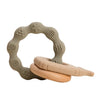 1Pc Baby Silicone Teether Toys Dinosaur Glove Bracelet Teething Natural Wood Ring Bracelet BPA Free Nursing Accessories for Kid - FLUFFI