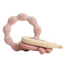 1Pc Baby Silicone Teether Toys Pendant Bracelet Teething Natural Wood Ring Bracelet BPA Free Nursing Accessories for Kid - FLUFFI
