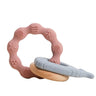 1Pc Baby Silicone Teether Toys Pendant Bracelet Teething Natural Wood Ring Bracelet BPA Free Nursing Accessories for Kid - FLUFFI