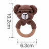 1Pc Baby Teether Silicone Beads Wooden Baby Pacifier Chain Baby Pram Crib DIY Customized Rattle Soother Bracelet Teether - FLUFFI