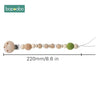 1Pc Baby Teether Silicone Beads Wooden Baby Pacifier Chain Baby Pram Crib DIY Customized Rattle Soother Bracelet Teether - FLUFFI