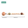 1Pc Baby Teether Silicone Beads Wooden Baby Pacifier Chain Baby Pram Crib DIY Customized Rattle Soother Bracelet Teether - FLUFFI