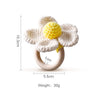 1Pc Baby Teether Silicone Beads Wooden Baby Pacifier Chain Baby Pram Crib DIY Customized Rattle Soother Bracelet Teether - FLUFFI