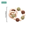 1Pc Baby Teether Silicone Beads Wooden Baby Pacifier Chain Baby Pram Crib DIY Customized Rattle Soother Bracelet Teether - FLUFFI