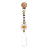 1Pc Baby Teether Silicone Beads Wooden Baby Pacifier Chain Baby Pram Crib DIY Customized Rattle Soother Bracelet Teether - FLUFFI