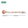 1Pc Baby Teether Silicone Beads Wooden Baby Pacifier Chain Baby Pram Crib DIY Customized Rattle Soother Bracelet Teether - FLUFFI
