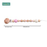 1Pc Baby Teether Silicone Beads Wooden Baby Pacifier Chain Baby Pram Crib DIY Customized Rattle Soother Bracelet Teether - FLUFFI
