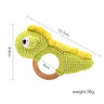 1Pc Baby Teether Silicone Beads Wooden Baby Pacifier Chain Baby Pram Crib DIY Customized Rattle Soother Bracelet Teether - FLUFFI