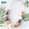 1Pc Baby Teething Silicone Necklace Food Grade Silicone Beads Hexagon Baby Toys Silicone Perle BPA Free Baby Teether - FLUFFI