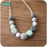 1Pc Baby Teething Silicone Necklace Food Grade Silicone Beads Hexagon Baby Toys Silicone Perle BPA Free Baby Teether - FLUFFI