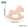 1Pc Baby Toys Wooden Teether Animal Teething for New Born Play Gym Accessories Diy Pendant Chewable Tiny Rod Teethers - FLUFFI