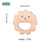 1Pc Baby Toys Wooden Teether Animal Teething for New Born Play Gym Accessories Diy Pendant Chewable Tiny Rod Teethers - FLUFFI
