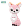 1Pc Silicone Snowflak Teether Christmas Tree Pendant Star Christmas Deer Gifts for Baby Elk Gingerbread Mansbaby Teether - FLUFFI