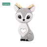1Pc Silicone Snowflak Teether Christmas Tree Pendant Star Christmas Deer Gifts for Baby Elk Gingerbread Mansbaby Teether - FLUFFI