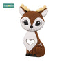1Pc Silicone Snowflak Teether Christmas Tree Pendant Star Christmas Deer Gifts for Baby Elk Gingerbread Mansbaby Teether - FLUFFI