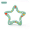 1Pc Silicone Snowflak Teether Christmas Tree Pendant Star Christmas Deer Gifts for Baby Elk Gingerbread Mansbaby Teether - FLUFFI