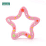 1Pc Silicone Snowflak Teether Christmas Tree Pendant Star Christmas Deer Gifts for Baby Elk Gingerbread Mansbaby Teether - FLUFFI