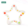 1Pc Silicone Snowflak Teether Christmas Tree Pendant Star Christmas Deer Gifts for Baby Elk Gingerbread Mansbaby Teether - FLUFFI