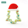 1Pc Silicone Snowflak Teether Christmas Tree Pendant Star Christmas Deer Gifts for Baby Elk Gingerbread Mansbaby Teether - FLUFFI