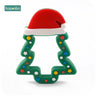 1Pc Silicone Snowflak Teether Christmas Tree Pendant Star Christmas Deer Gifts for Baby Elk Gingerbread Mansbaby Teether - FLUFFI