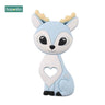 1Pc Silicone Snowflak Teether Christmas Tree Pendant Star Christmas Deer Gifts for Baby Elk Gingerbread Mansbaby Teether - FLUFFI