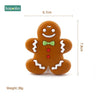 1Pc Silicone Snowflak Teether Christmas Tree Pendant Star Christmas Deer Gifts for Baby Elk Gingerbread Mansbaby Teether - FLUFFI
