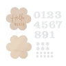 1Set Wooden Baby Month Milestone Card Cloud Shape Record Card Newborn Birthday Gift Souvenir Baby Photo Photography Accessories - FLUFFI