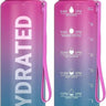 32Oz Water Bottle Motivational Sport Water Bottle Leakproof Drinking Bottles Outdoor Sports Travel Kettle Drinking Water Bottle - FLUFFI