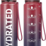 32Oz Water Bottle Motivational Sport Water Bottle Leakproof Drinking Bottles Outdoor Sports Travel Kettle Drinking Water Bottle - FLUFFI