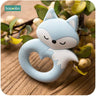 5Pc Silicone Fox Pendant for Pacifier Baby Toys Food Grade Silicone Tiny Rod Baby Teethers for Teeth Toys for Kid Gifts - FLUFFI