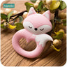 5Pc Silicone Fox Pendant for Pacifier Baby Toys Food Grade Silicone Tiny Rod Baby Teethers for Teeth Toys for Kid Gifts - FLUFFI