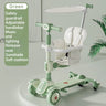 6 In1 Kids Scooter | Flash Wheels | Music & Light | Guardrail Canopy - FLUFFI