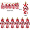 6Pcs/Box Christmas Candy Pendant Xmas Tree Hanging Ornaments Christmas Decorations for Home 2023 Navidad Noel New Year Kids Gift - FLUFFI
