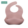 Baby Bib Adjustable Animal Picture Waterproof Saliva Dripping Bibs Soft Edible BPA Free Silicone Saliva Towel Drooling Baby Scar - FLUFFI