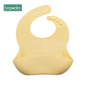 Baby Bib Adjustable Animal Picture Waterproof Saliva Dripping Bibs Soft Edible BPA Free Silicone Saliva Towel Drooling Baby Scar - FLUFFI