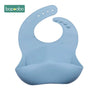 Baby Bib Adjustable Animal Picture Waterproof Saliva Dripping Bibs Soft Edible BPA Free Silicone Saliva Towel Drooling Baby Scar - FLUFFI