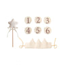 Baby Birthday Party Hat Set Crown Headband Magic Wand Toy Banner Cake Birthday for Kids Party Photography Props 1 - 6 Years Gifts - FLUFFI