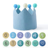 Baby Birthday Party Hat Set Crown Headband Magic Wand Toy Banner Cake Birthday for Kids Party Photography Props 1 - 6 Years Gifts - FLUFFI