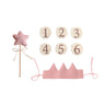 Baby Birthday Party Hat Set Crown Headband Magic Wand Toy Banner Cake Birthday for Kids Party Photography Props 1 - 6 Years Gifts - FLUFFI