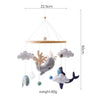 Baby Crib Mobile Bed Bell Soft Felt Hot Air Balloon Wind Chime Pendant Bed Bell Wooden Newborn Comfort Bed Bell Toys Baby Gift - FLUFFI