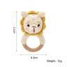 Baby Rattles Crochet Stuffed Bunny Doll Rattle Toy Wood Ring Baby Teether Rodent Baby Gym Mobile Newborn Educational Toy - FLUFFI