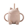 Baby Silicone Bow Lid Feeding Cup with Handle Sippy BPA Free Toddlers Learning Drinkware Children Soft Straw Cup Tableware - FLUFFI