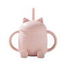 Baby Silicone Bow Lid Feeding Cup with Handle Sippy BPA Free Toddlers Learning Drinkware Children Soft Straw Cup Tableware - FLUFFI