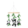 Newborn Panda Bamboo Leaf Bed Bell Toys 0-12 Months for Baby Crib Bed Wood Bell Mobile Toddler Carousel Cot Kid Musical Toy Gift
