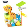 Dinosaur Marble Balls Building Blocks - Race Run Track - Model Construction Stack - FLUFFI