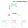 Fluorescent Hair Hoop | Plastic Headband | Glow in the Dark Party - FLUFFI