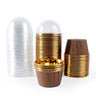 Foil Cupcake Liners Heat Resistant Aluminum Cake Cups round Baking Cups with Lids Kitchen Wedding Birthday Party Supply - FLUFFI