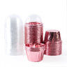 Foil Cupcake Liners Heat Resistant Aluminum Cake Cups round Baking Cups with Lids Kitchen Wedding Birthday Party Supply - FLUFFI