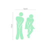 Fun Luminous WC Wall Sticker - Waterproof Door Sign - Glow in the Dark - FLUFFI
