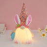 Glowing Faceless Gnome - Easter - Cute Rabbit Ornament - FLUFFI